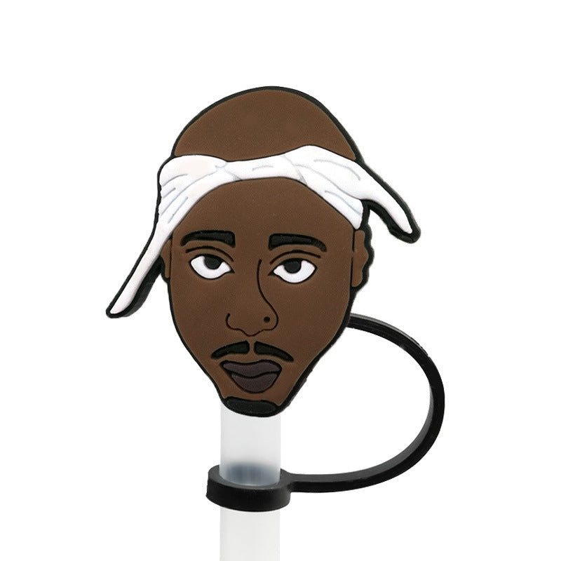 Wholesale 10PCS Street Culture Straw Set Silicone Dust Stopper Straw Tube Cap