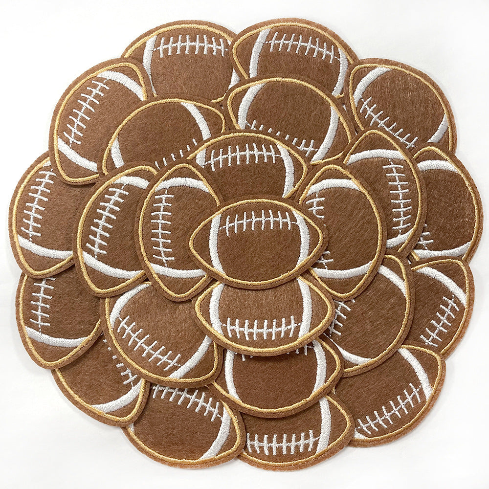 Wholesale Rugby Game Day Embroidered Iron On Patch Fashion Accessory DIY Gift