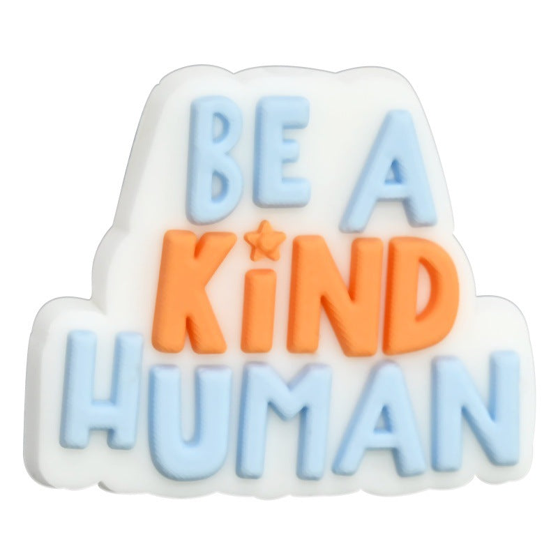 Wholesale Random 100pcs/pack  English phrase series cartoon beads