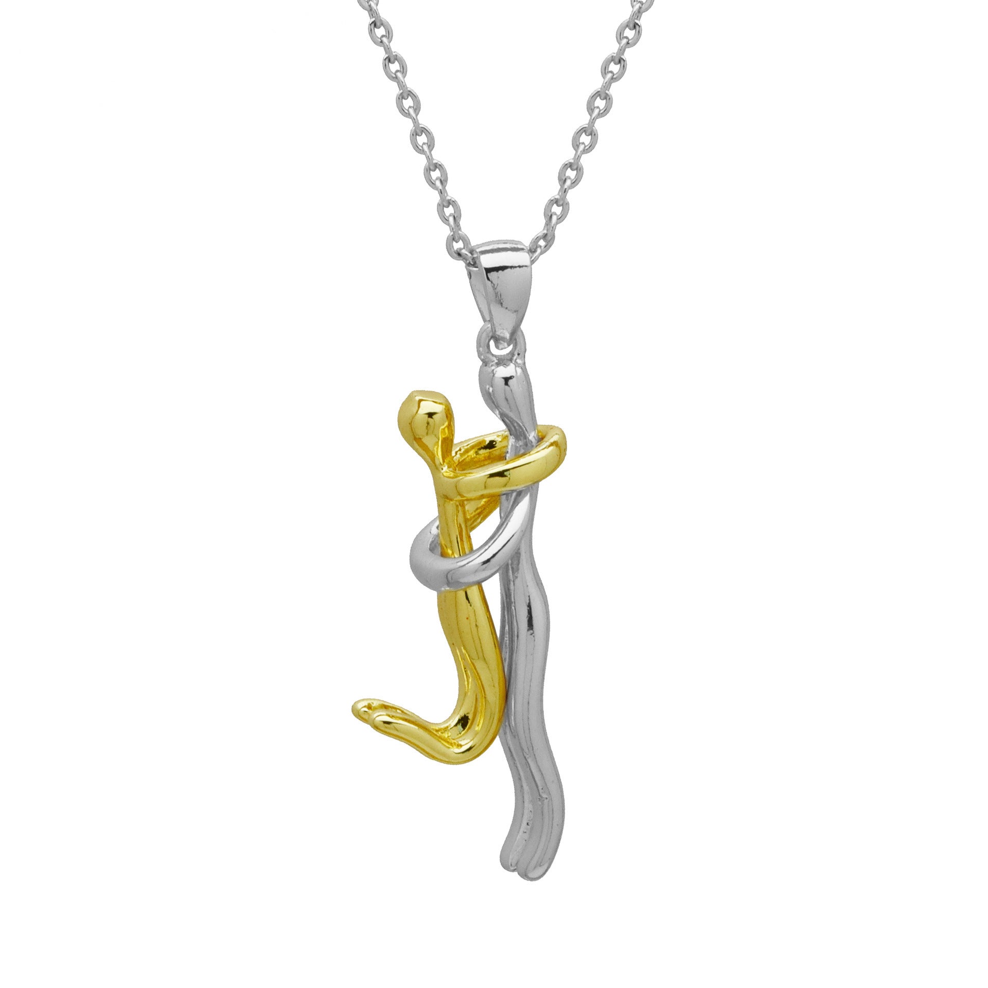 Wholesale  Stainless steel Couple Hug Pendant Necklace