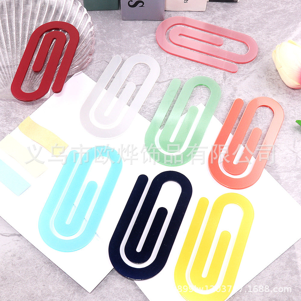 Wholesale 10pcs  Acrylic paperclip bookmark