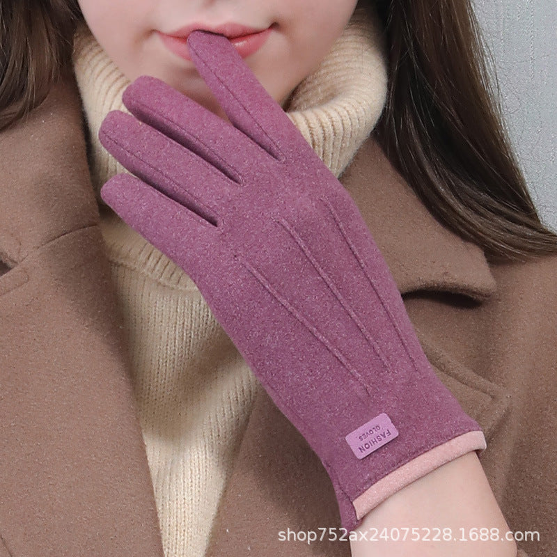Wholesale DeRong Autumn and Winter Single Layer Thin Driving Touch Screen Gloves