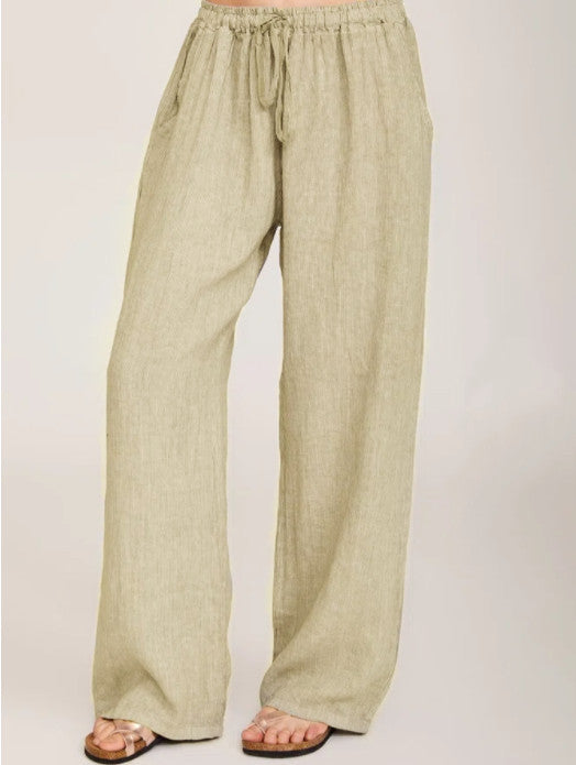 Wholesale Loose Cotton and Linen Casual Trousers Women