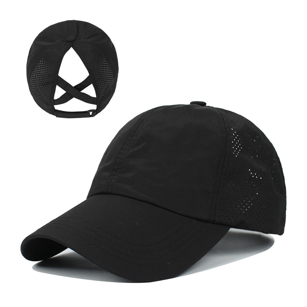 Wholesale baseball cap women's sports ponytail baseball cap breathable mesh cap