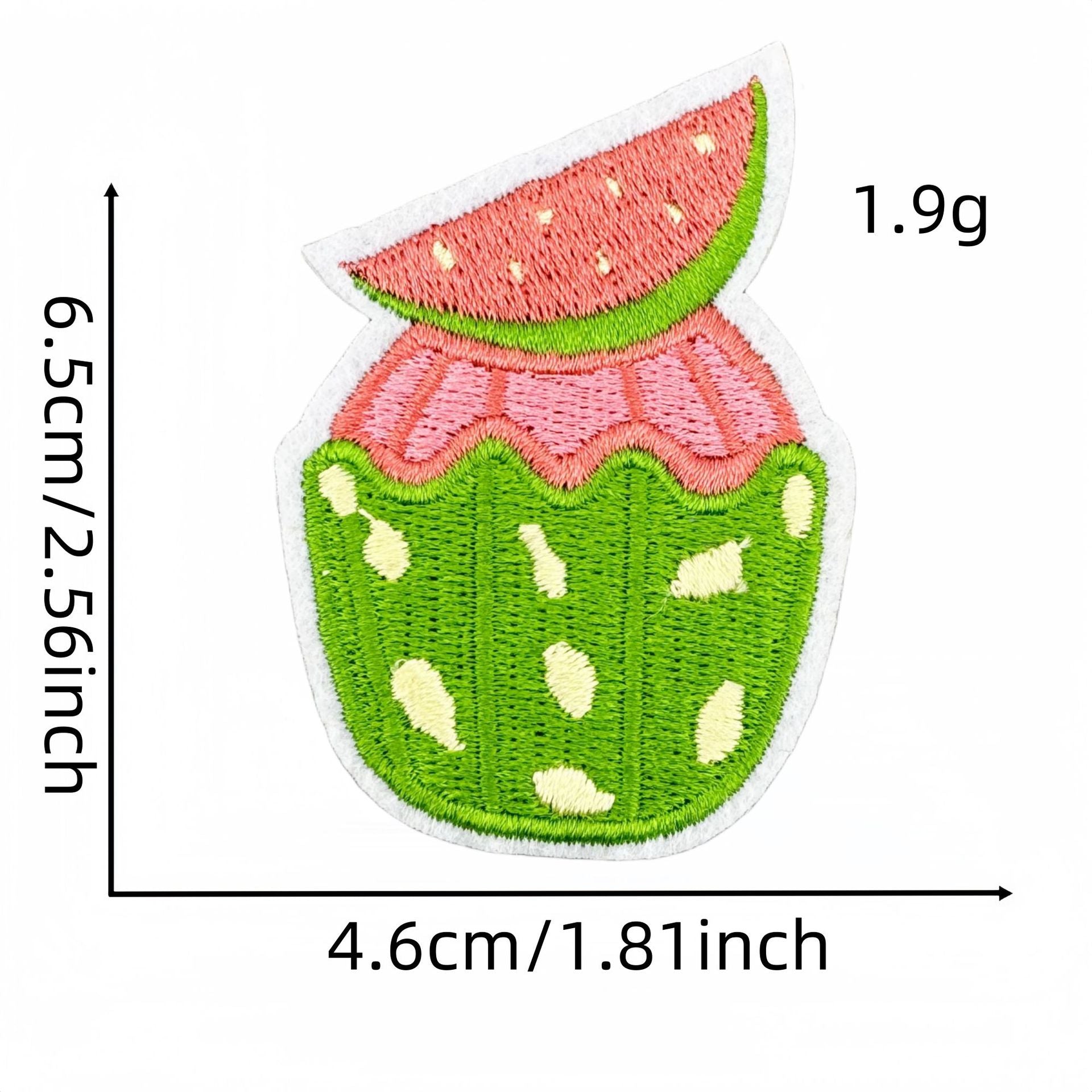 Wholesale Cartoon Watermelon Embroidered Patch Iron On DIY Fabric Sticker For Clothing And Bag Repair
