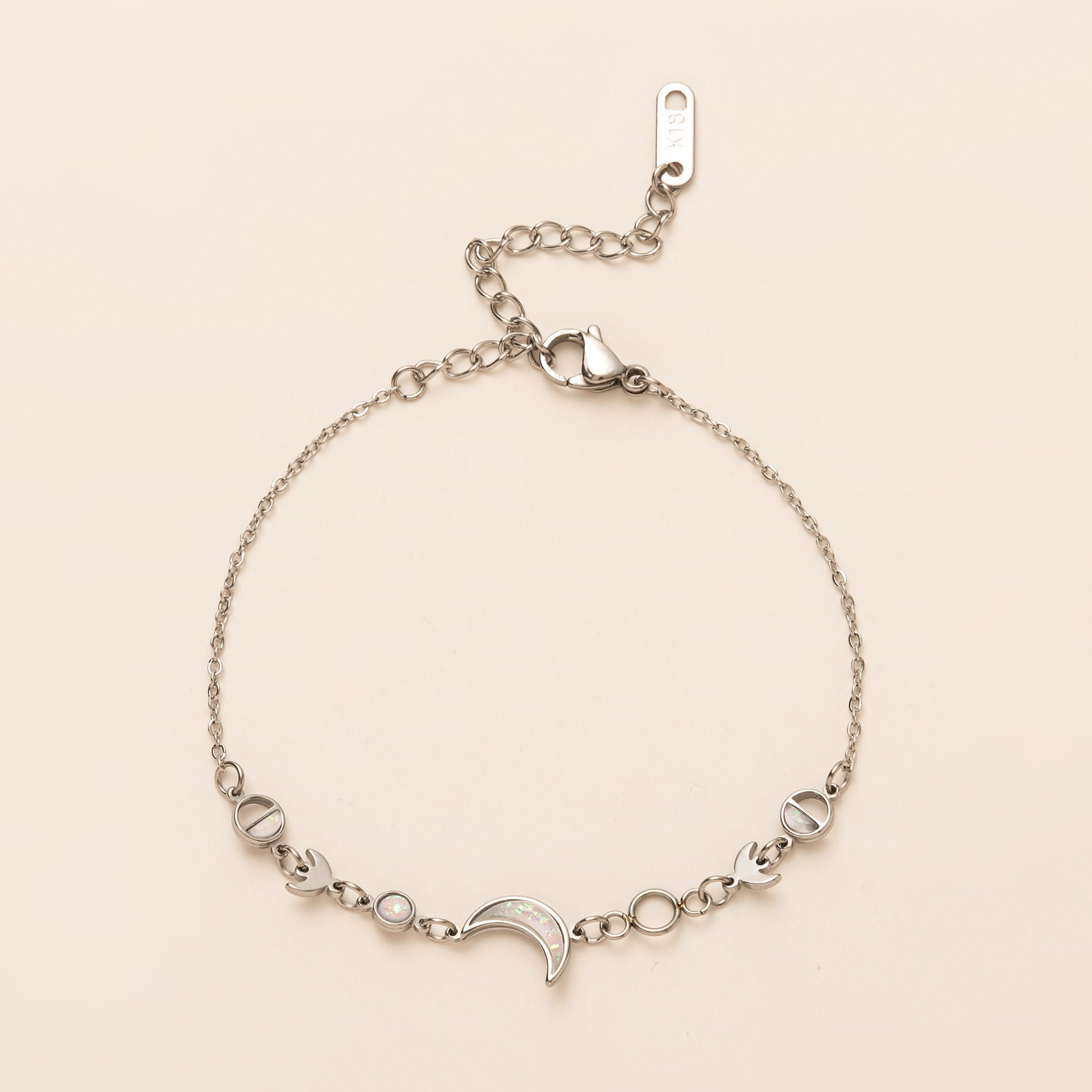 Wholesale 18K Gold Plated Stainless Steel Crescent Moon Bracelet Trendy Minimalist Jewelry Gift For Women Everyday Wear