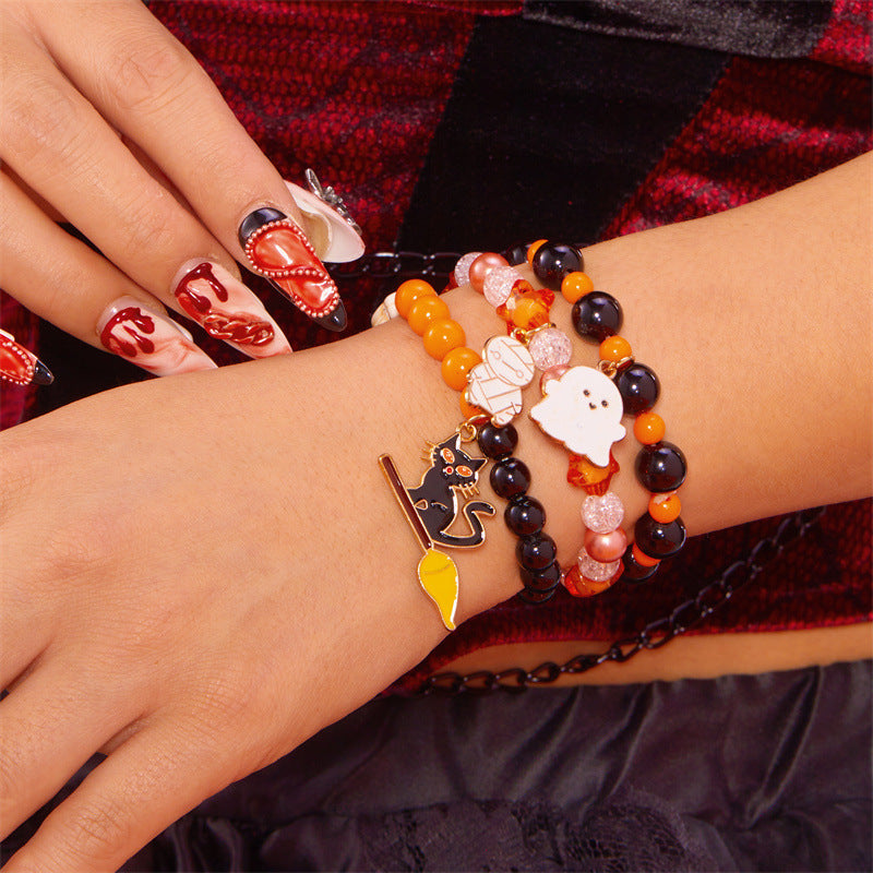 Wholesale women' s  pumpkin ghost bracelet