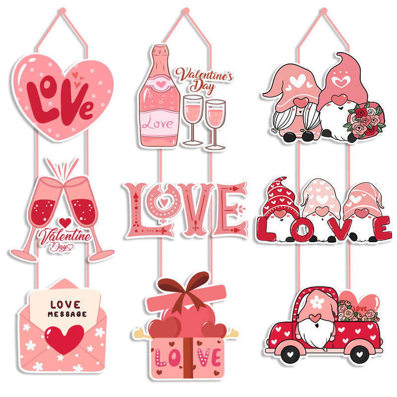 Wholesale Valentine's Day Decoration Door Hanging Love Party Hanging Decoration