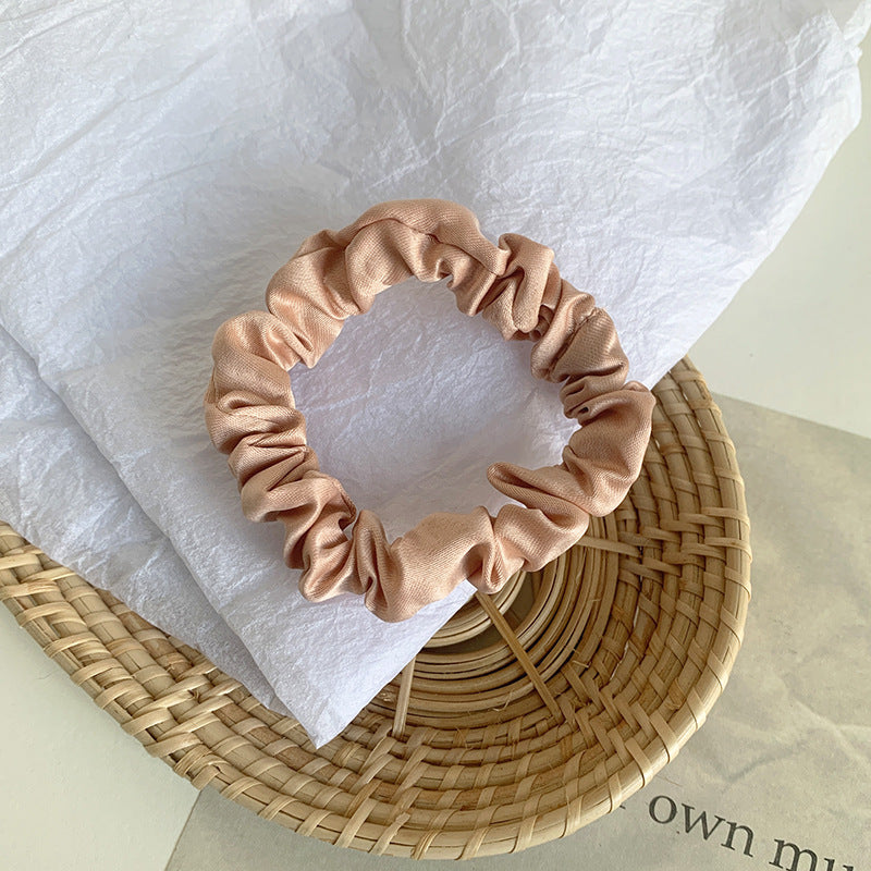 Wholesale Solid Color Satin Small Hair Tie