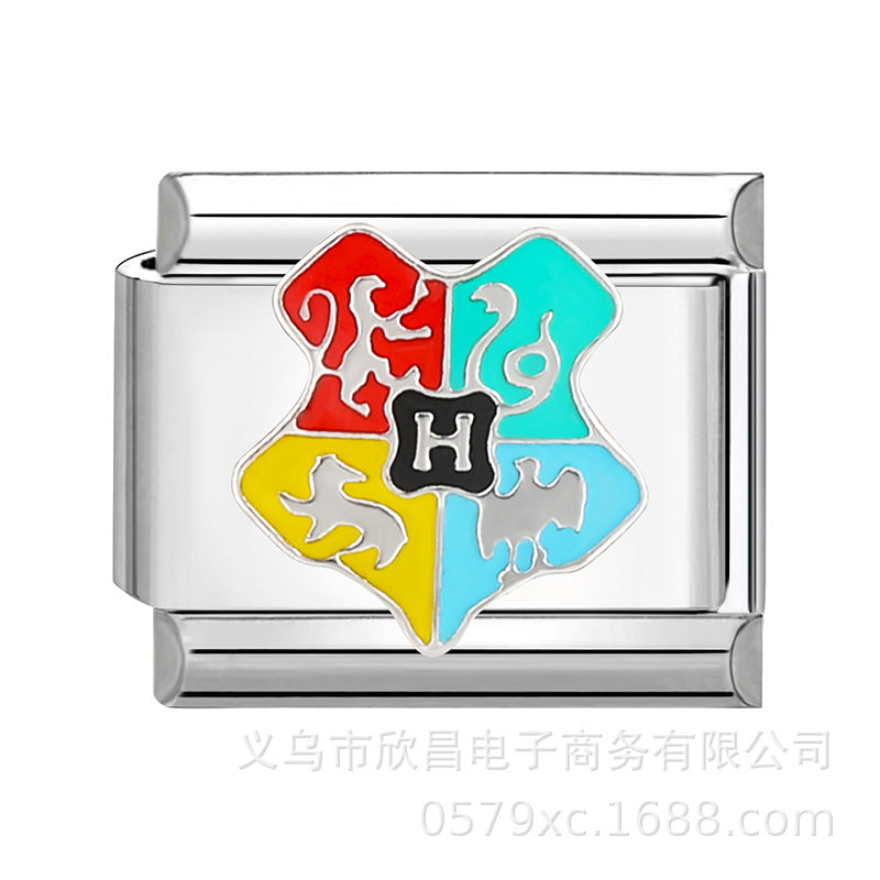 Wholesale Italian Charm Bracelet 9mm DIY Disassembly Stainless Steel Retro Brace Bracelet