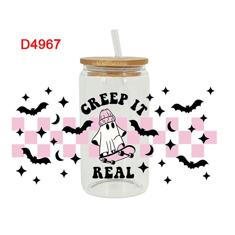 Wholesale Western style Halloween 16oz Cup UV DTF Wraps
