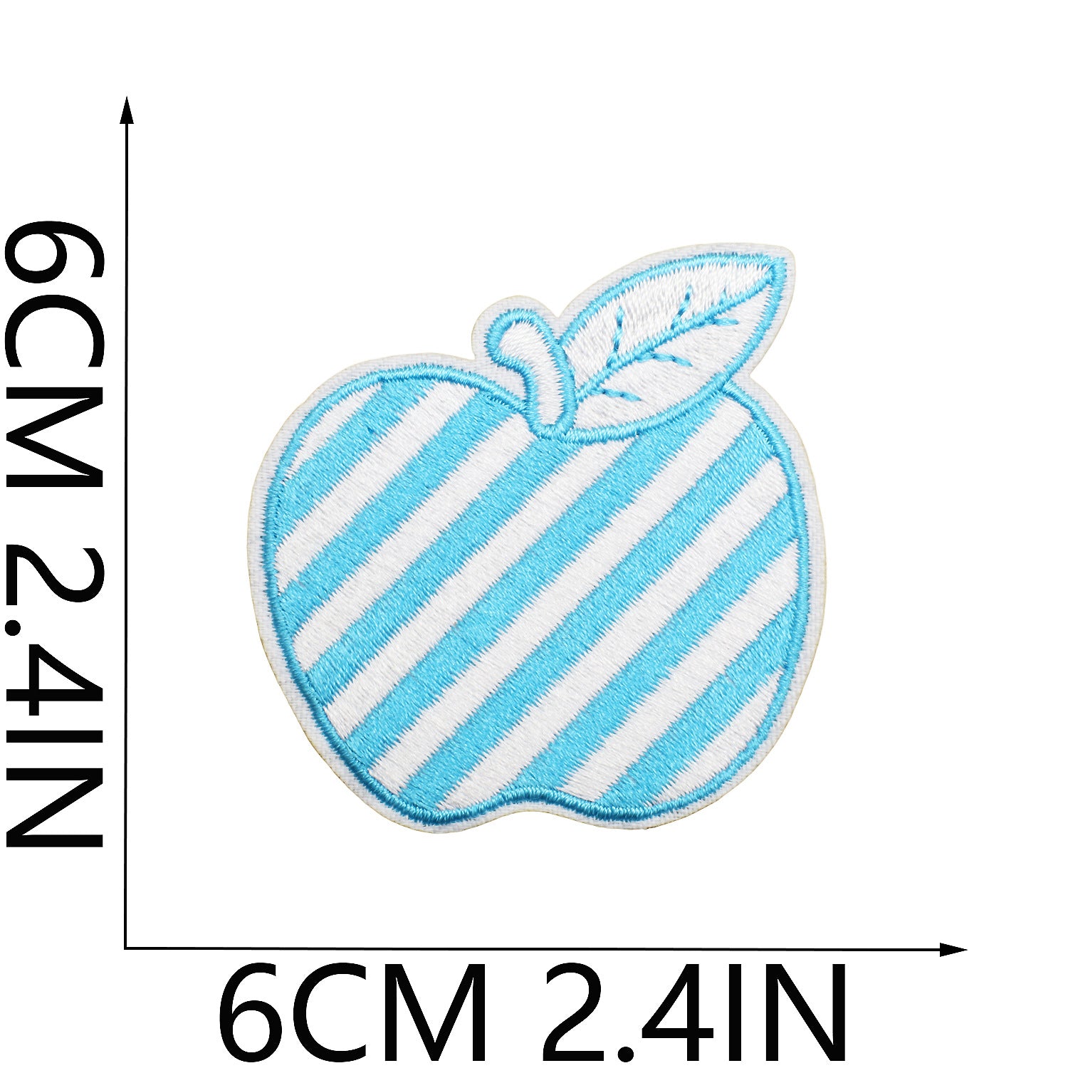 Wholesale Colorful checkered apple embroidery DIY Patches