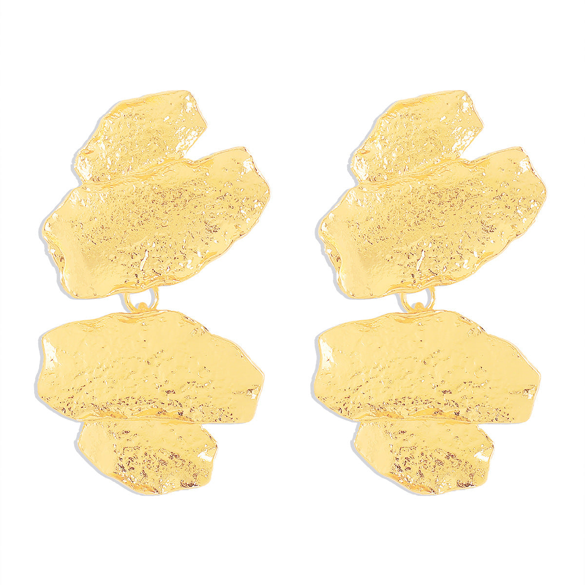 Wholesale Fashion Irregular Retro Exaggerated Geometric Multi-layer Stitching Earrings