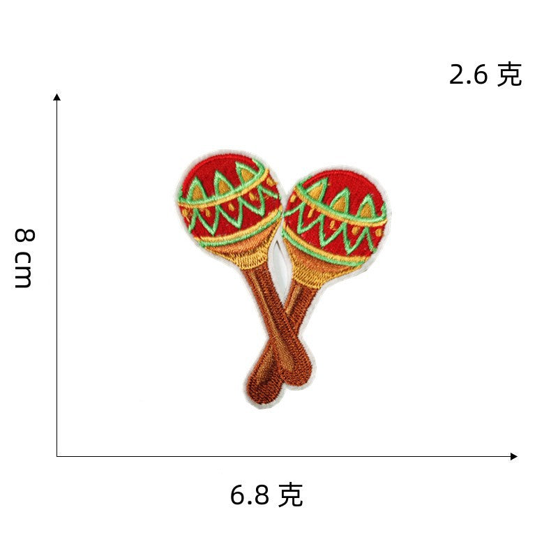 Wholesale DIY Embroidery Cloth Patches Mexican Festival Food Hat Clothes Patches