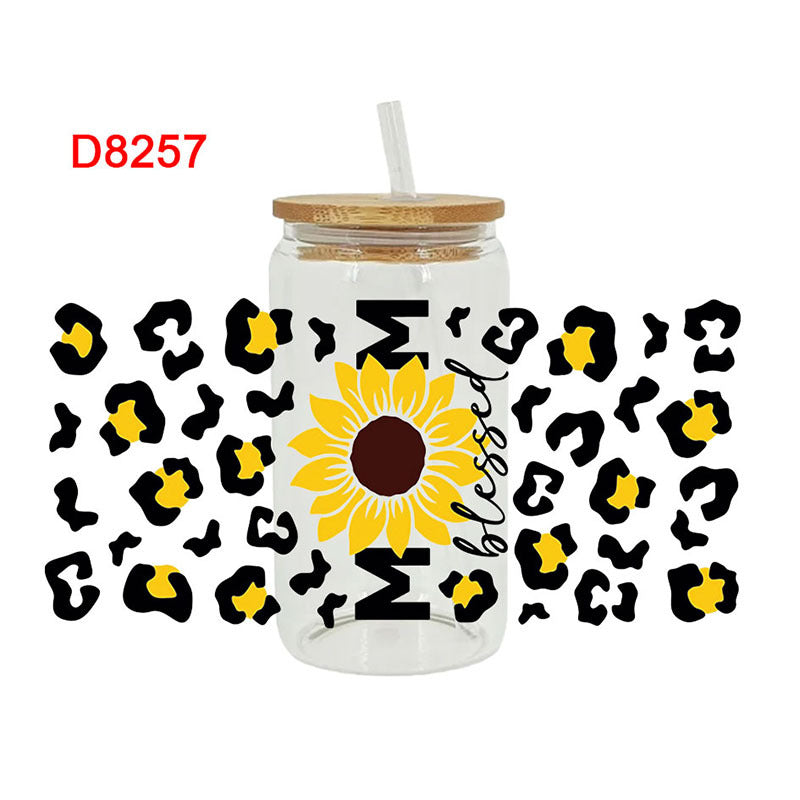 Wholesale Flower Mother's Day 16oz Cup UV DTF Wraps