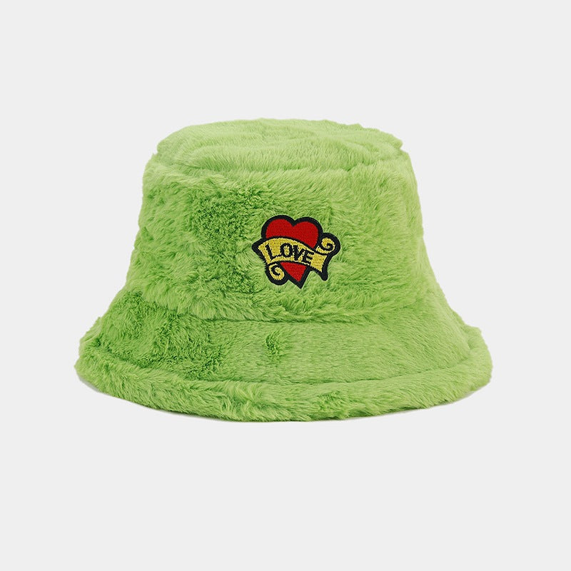 Wholesale Love Letters Bucket Hat Plush Hat