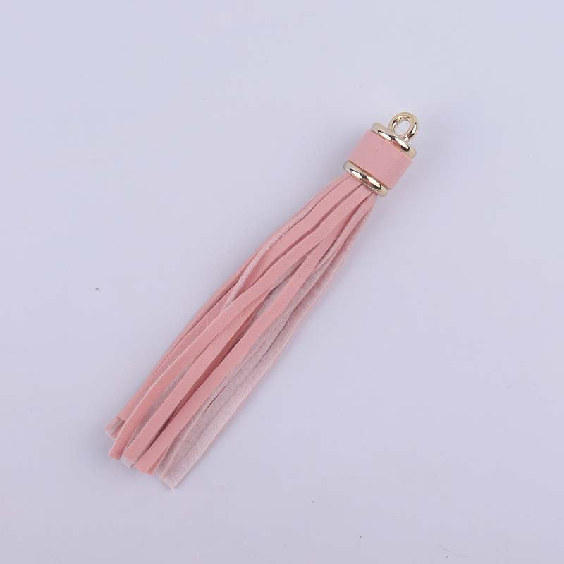 Wholesale Leather Tassel Edging Long Pendant Gold Hanging Clock Keychain Accessories