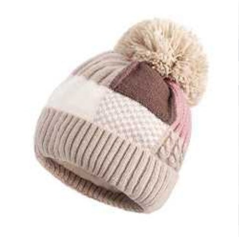 Wholesale Square Plaid Wool Ball Beanie