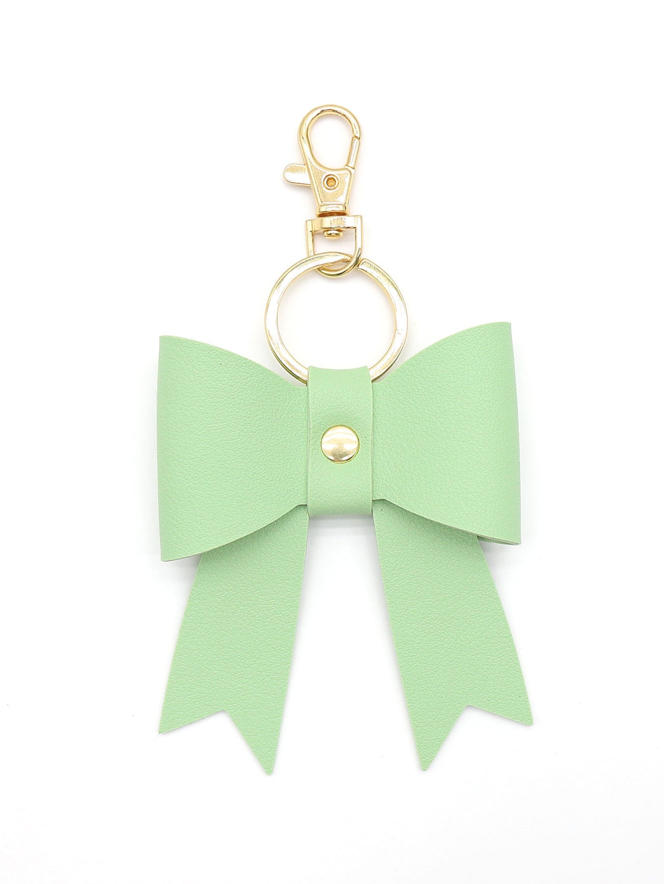 Wholesale New simple PU leather bow shape key chain bag pendant accessories