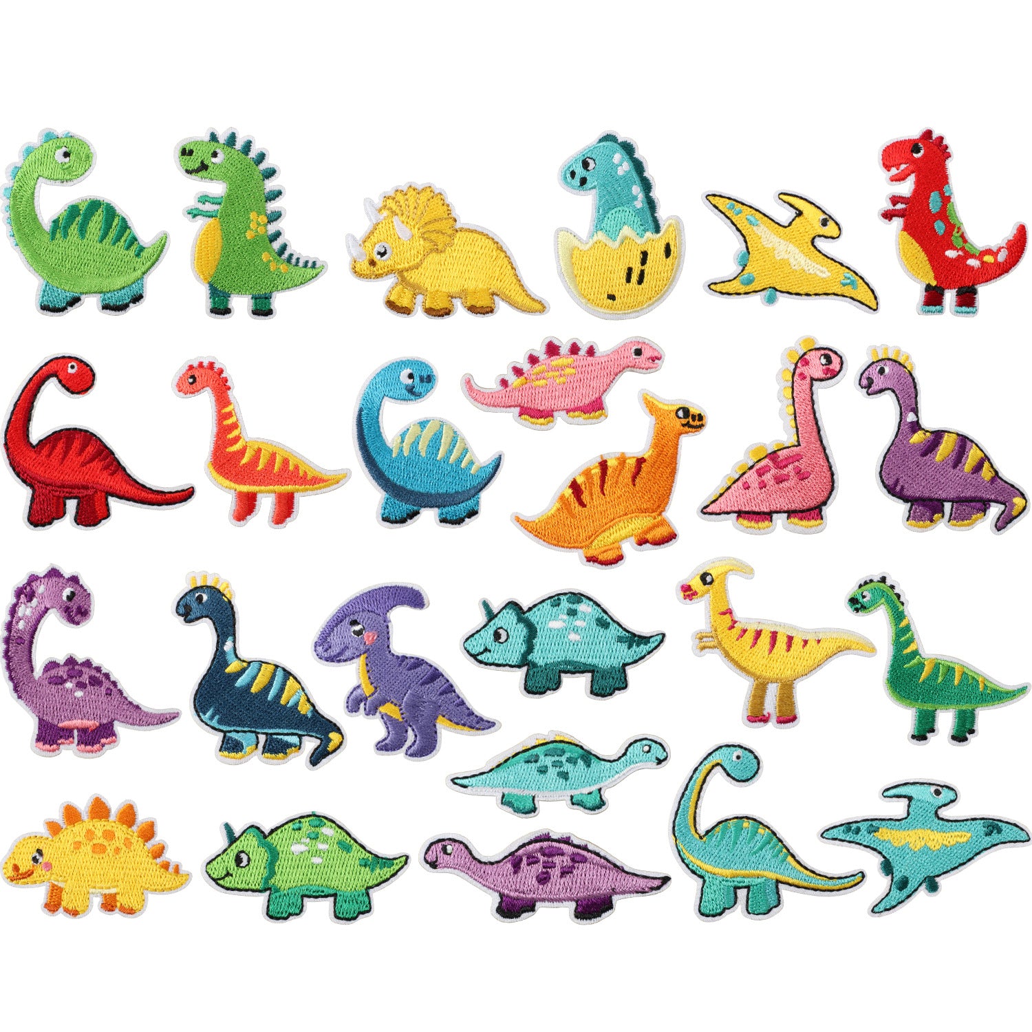 Wholesale Fashion Dinosaur Embroidered Iron On Patches For Kids Clothing Decorative Accent Gift