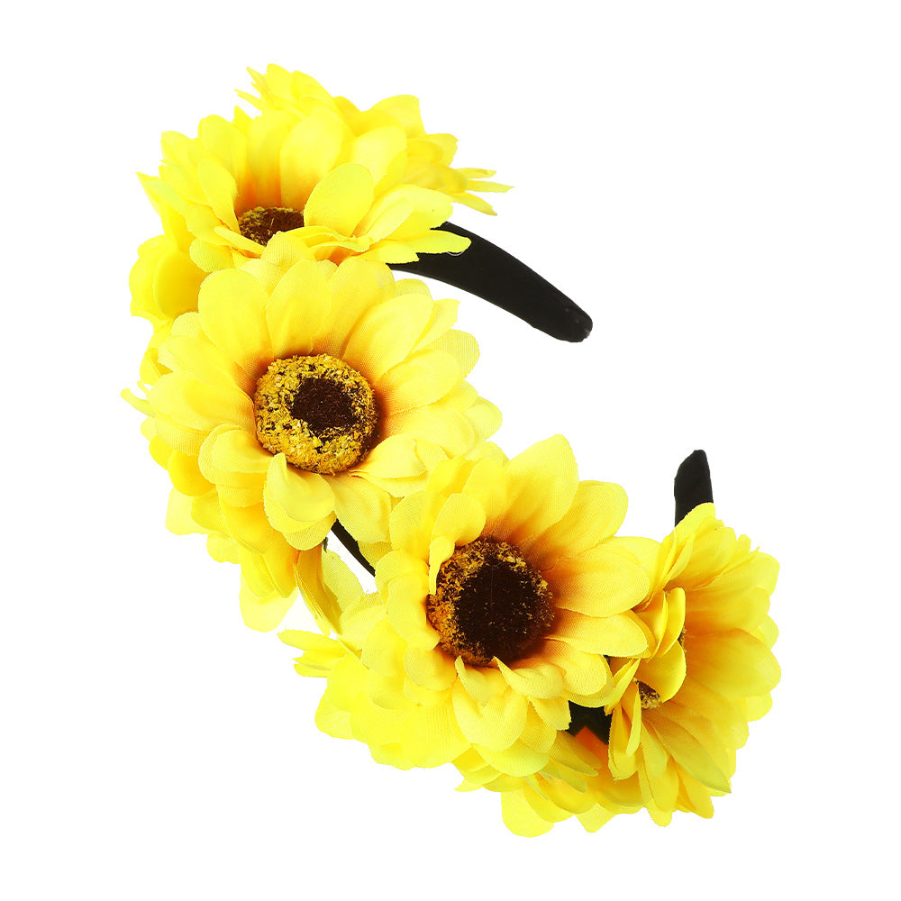Wholesale Fabric Sun Flower Headband