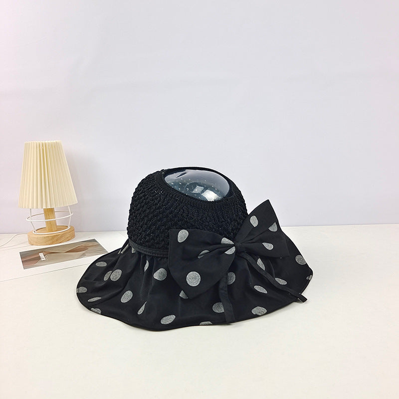 Sombrero de protector solar de lunares de verano al por mayor Big Brim vacía sombrero vacío