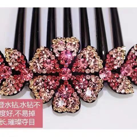 Wholesale Diamond Flower Hairpin Comb Hair Ponytail Clip