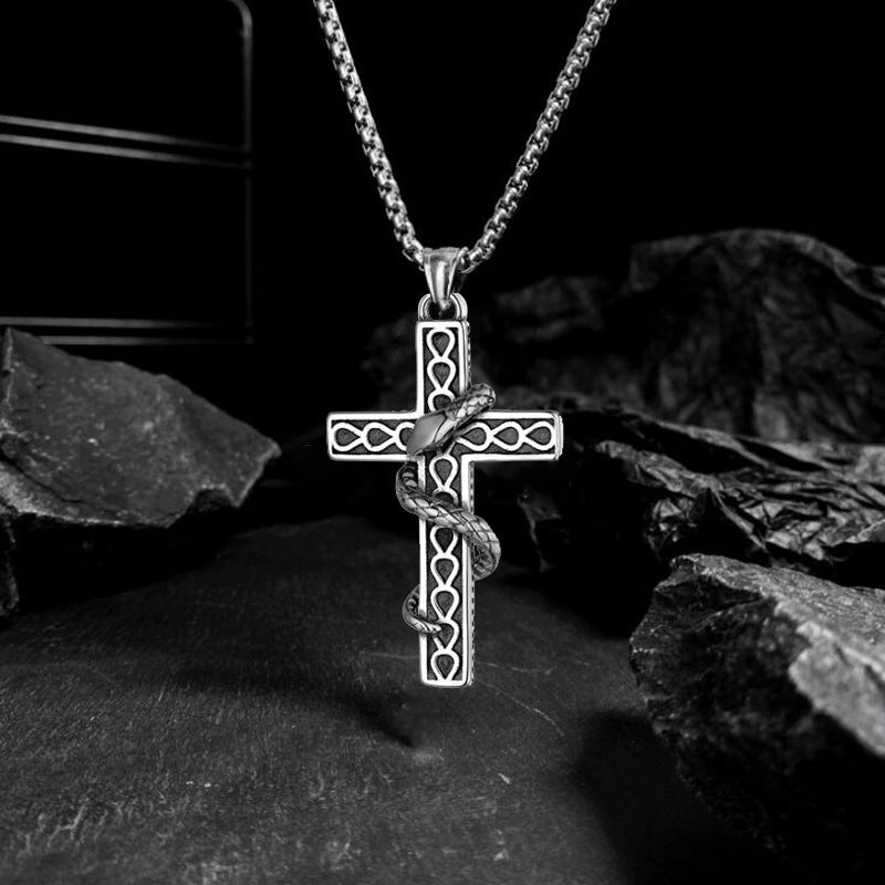 Wholesale Stainless Steel Cross Couple Necklace