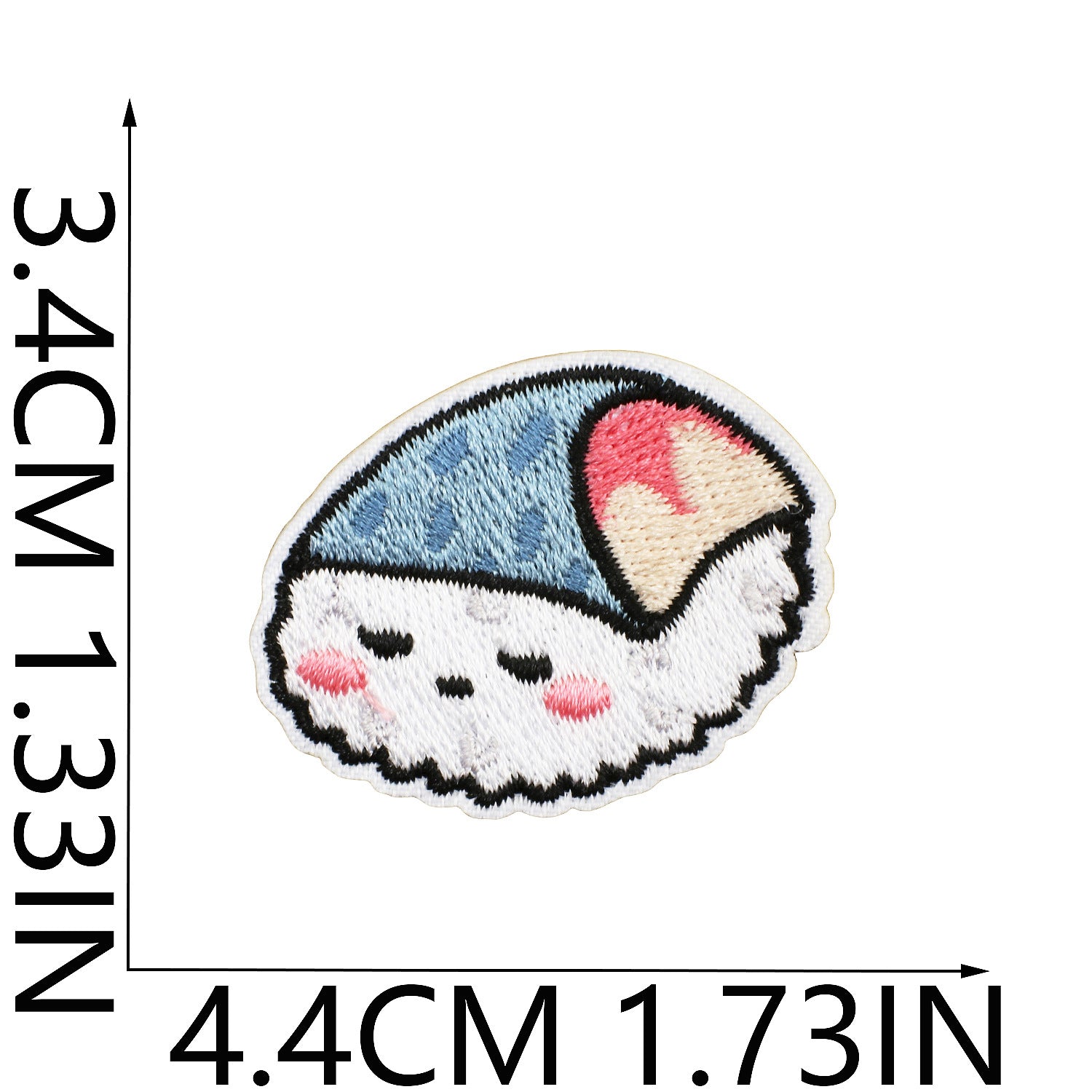 Wholesale Cartoon Salmon Sushi Embroidered Patch For Clothing DIY Decorative Accent