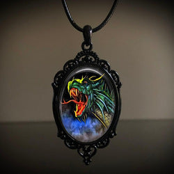 Wholesale Vintage Gothic style bat castle crow cross blood black cat church cemetery vampire vintage necklace