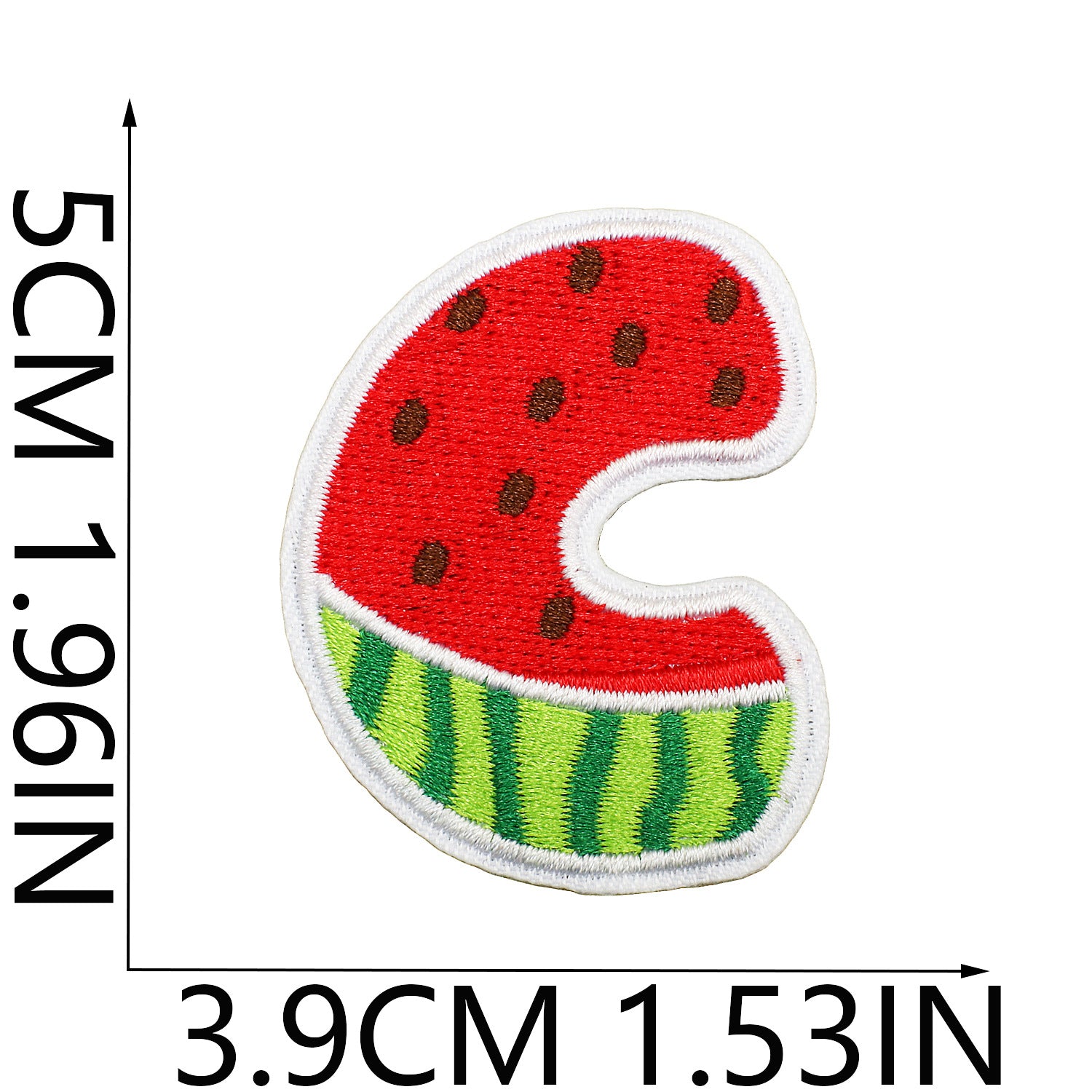 Wholesale Embroidered Watermelon Alphabet Patch Set 26 Letter Appliques For Clothing Bags And DIY Decoration