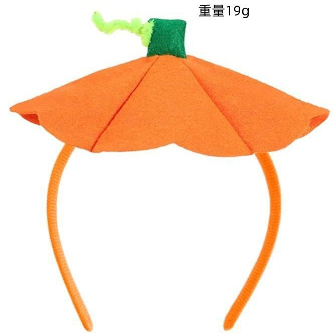 Wholesale  Halloween Pumpkin Cover Headband Pumpkin Head Buckle Halloween Party Prom Headwear Decoration Performance Supplies