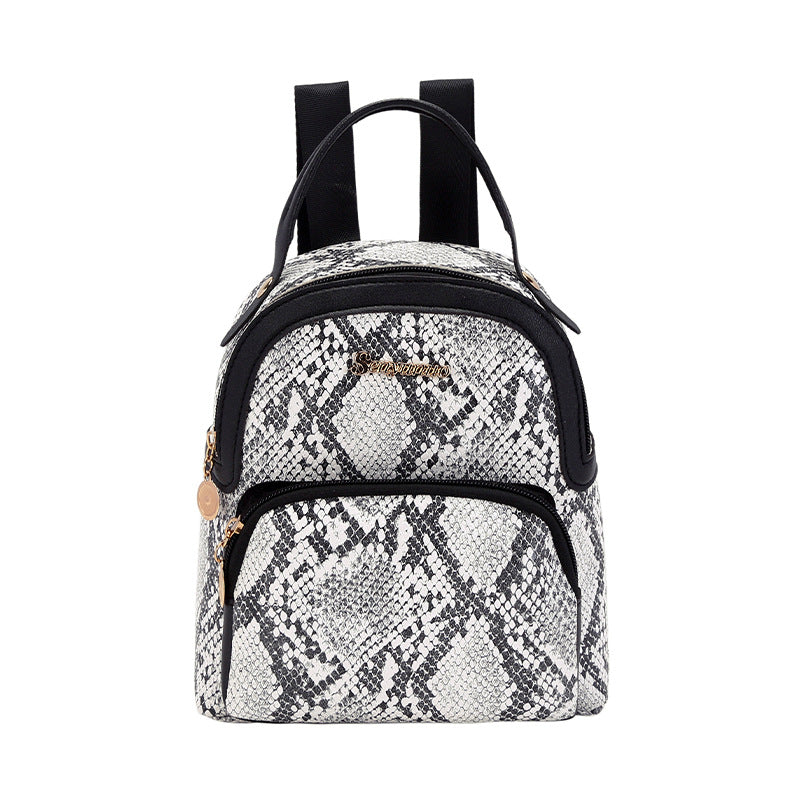 Wholesale  Women' s backpack  print cow color trendy personality fashion double-layer texture