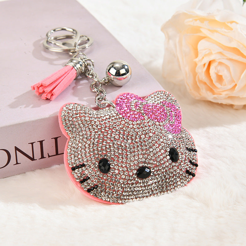 Wholesale Rhinestone Creative Anime Cartoon Studded Hot-Fix Rhinestone Keychain