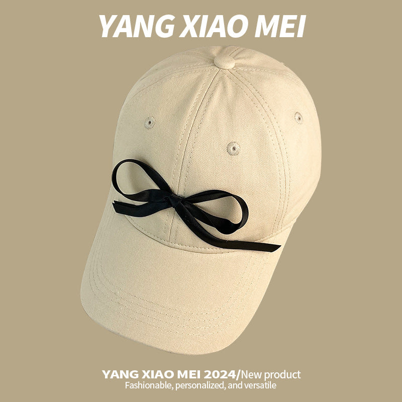 Wholesale Plaid Bow Embroidered Soft Top Baseball Cap