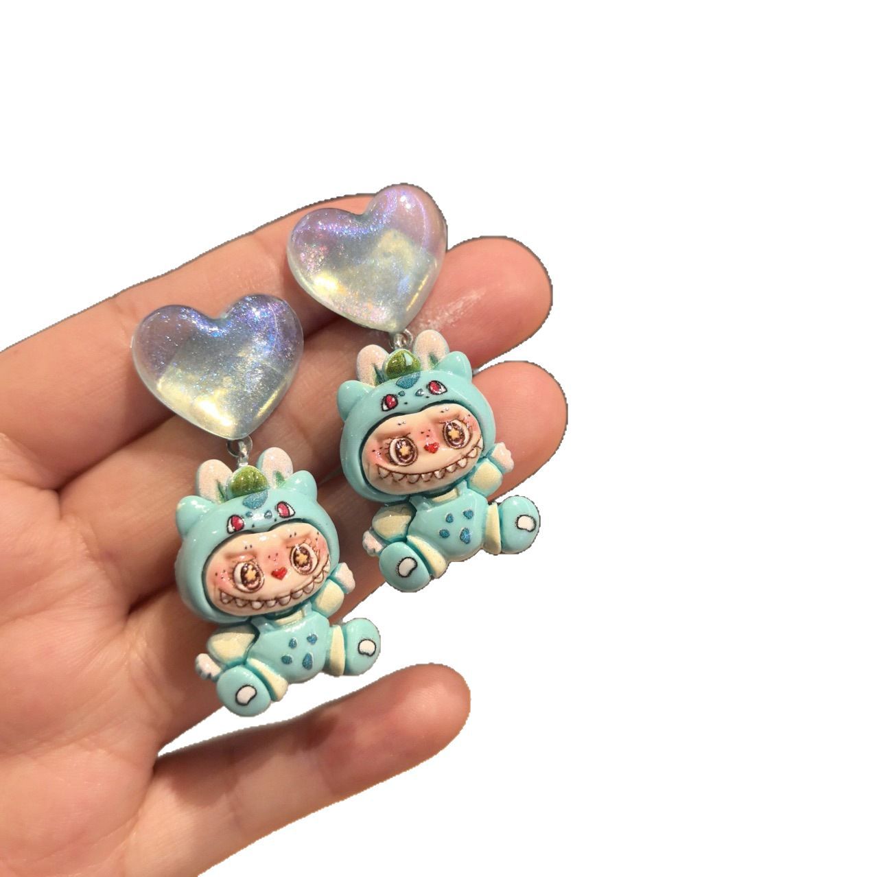 Wholesale Round Stick Cartoon New  925 Silver Needle Earrings