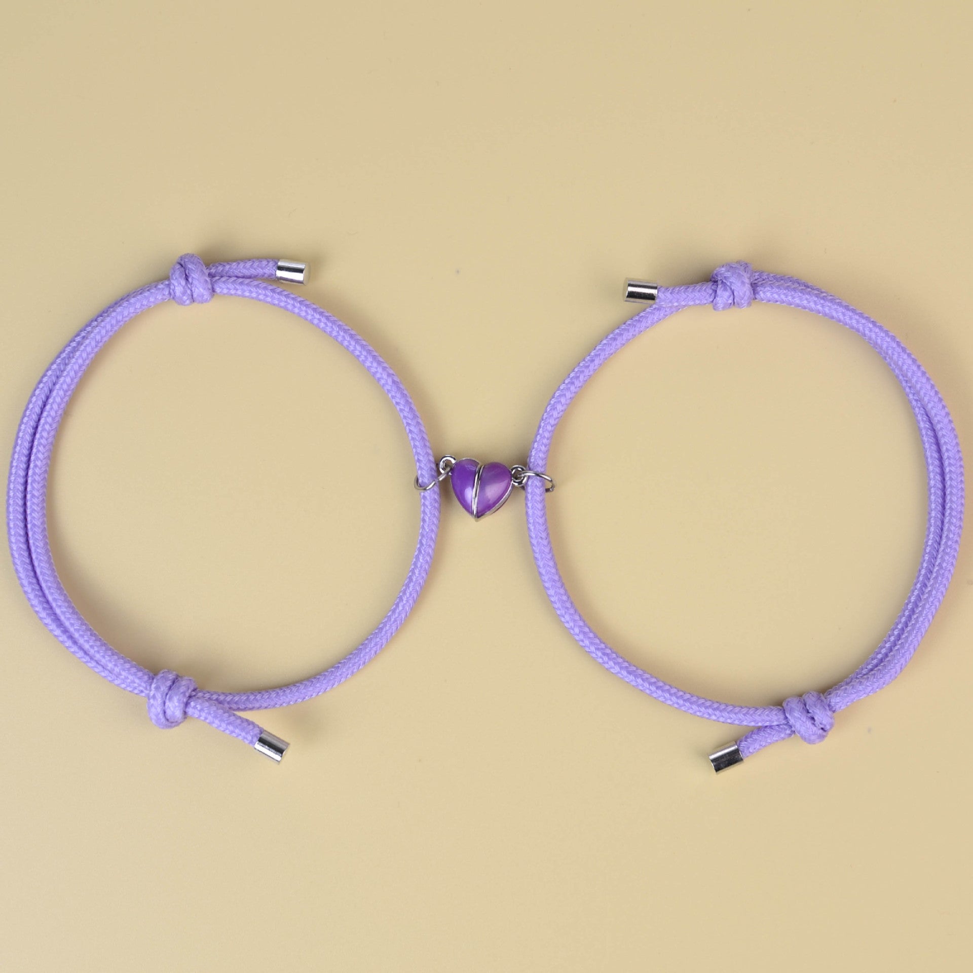 Wholesale Luminous  Magnet Suction Couple Woven Bracelet