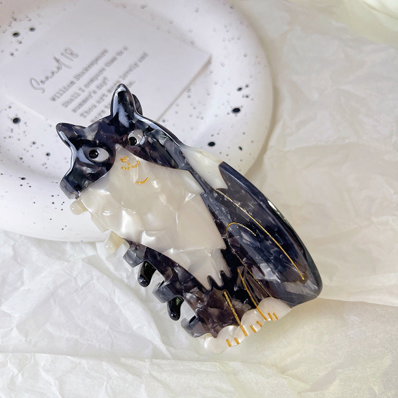 Wholesale Tortoiseshell Siamese Orange Cat Acetate Hairpin Catch