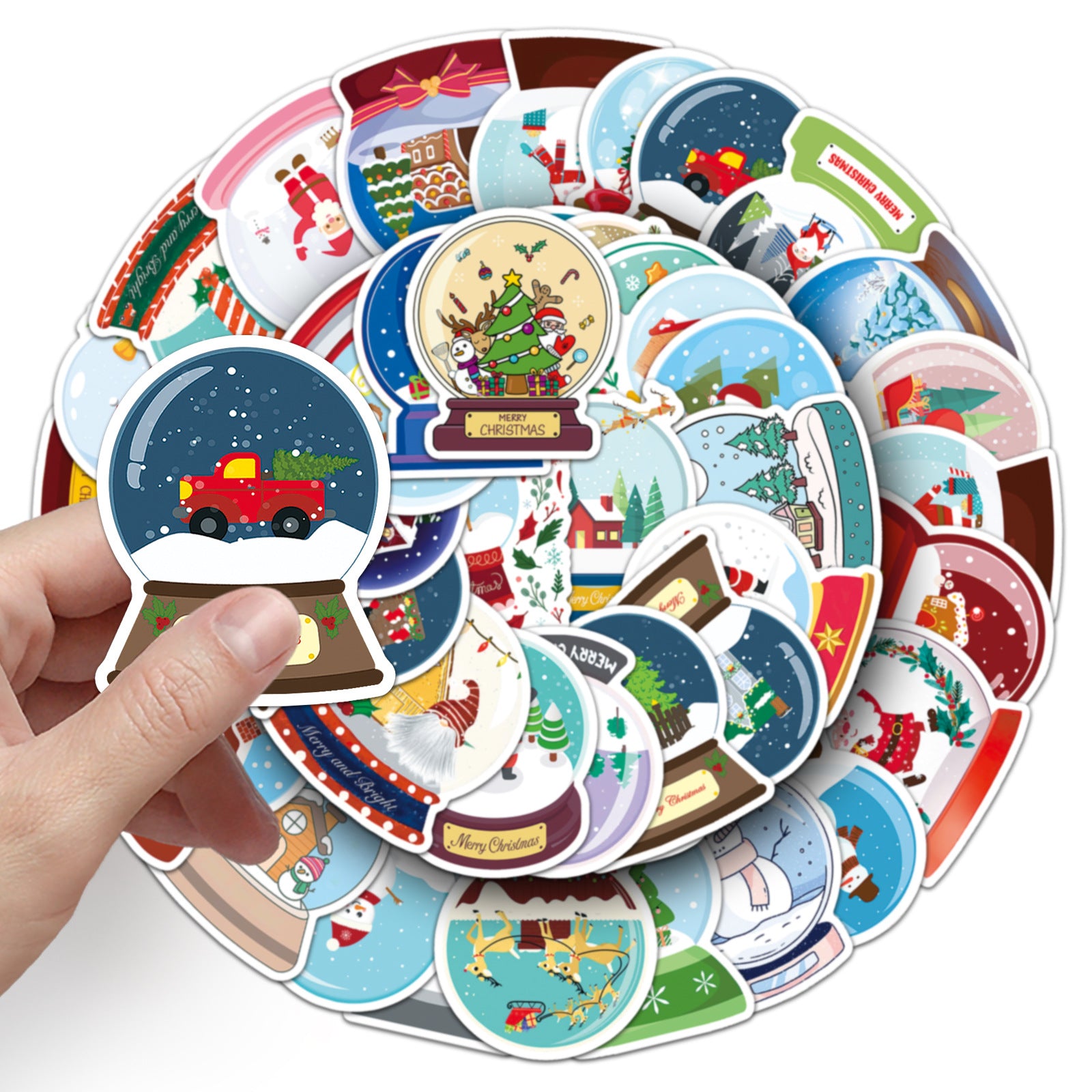 Wholesale 51pcs/ pack  Crystal Ball Cartoon Stickers