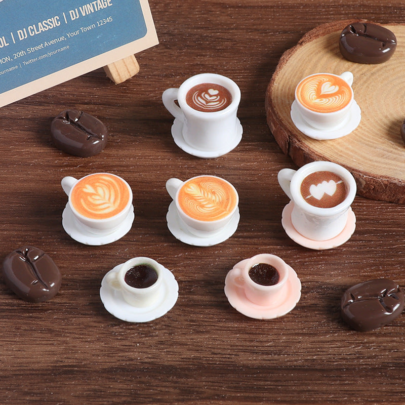 Wholesale Miniature Doll House Ornaments  Latte Art Coffee Cups  Doll Accessories