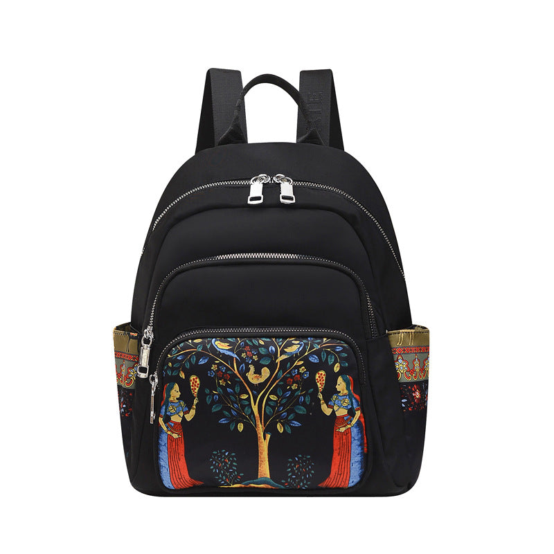 Wholesale Nylon Ethnic Wind Leaf Elephant Lightweight Backpack