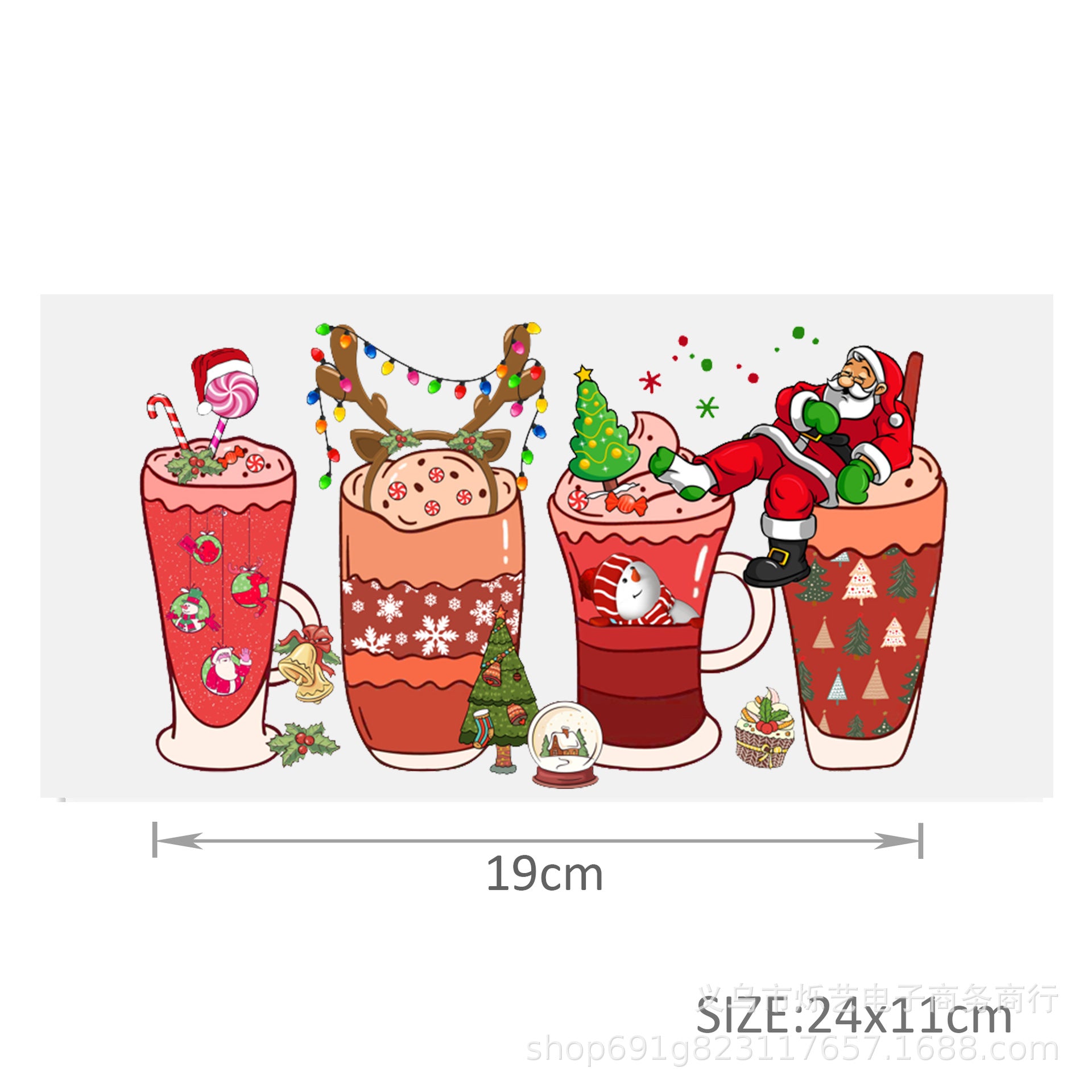 Wholesale Christmas  Snowman Drink  16oz Cup UV DTF Wraps