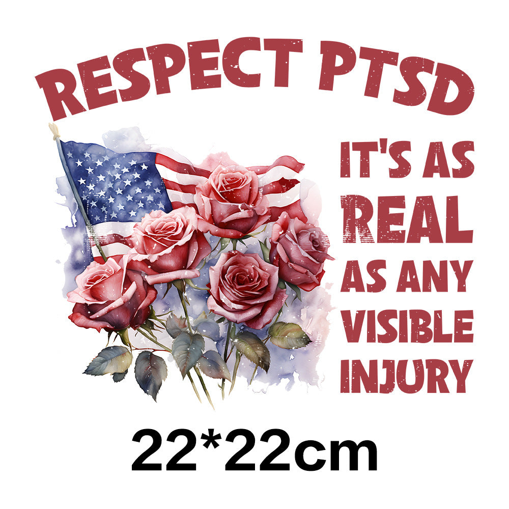 Wholesale Veteran  Letters UV DTF Ready To Press Transfers Wraps