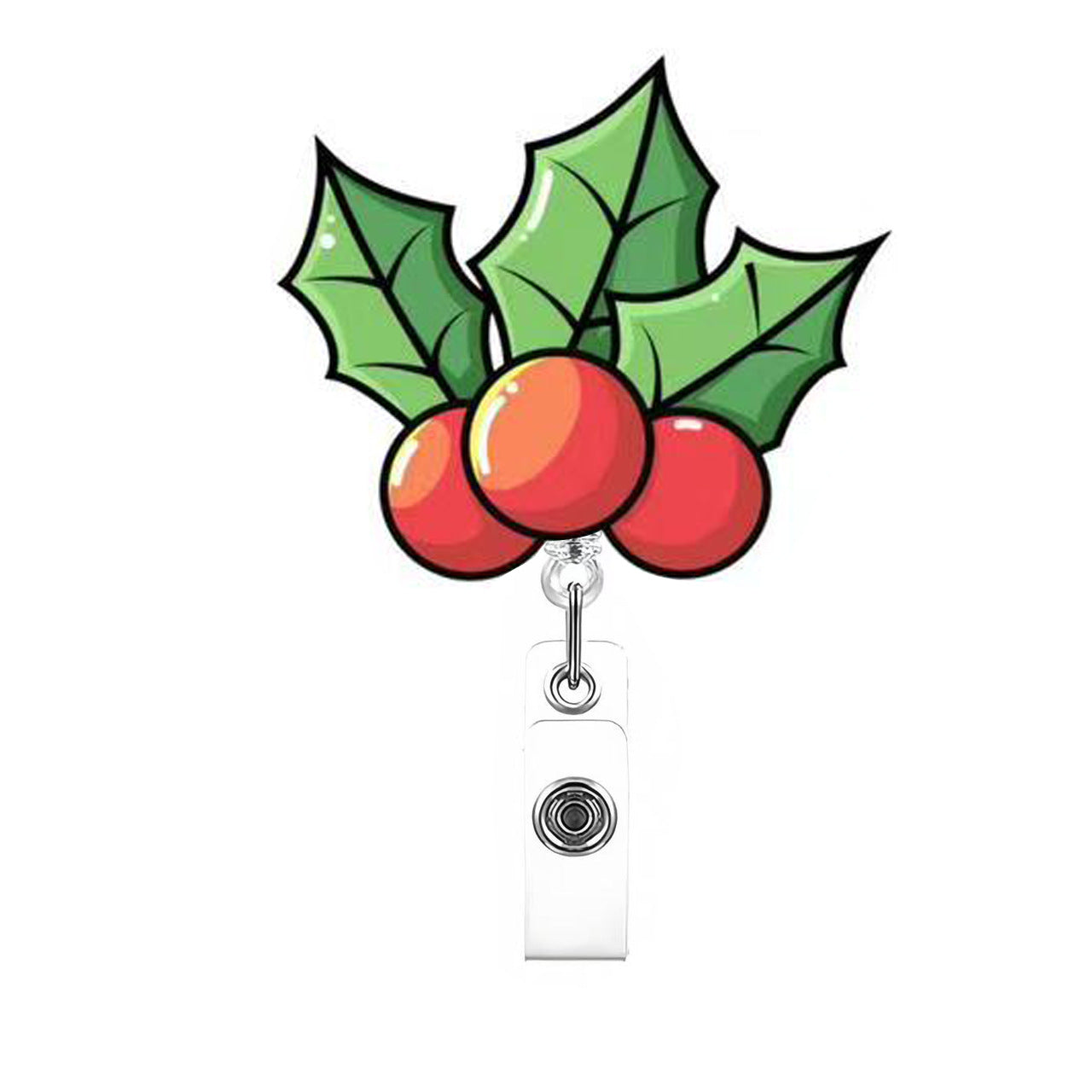 Wholesale Acrylic Christmas Cartoon Badge Clip Christmas Tree Clip Badge Reels