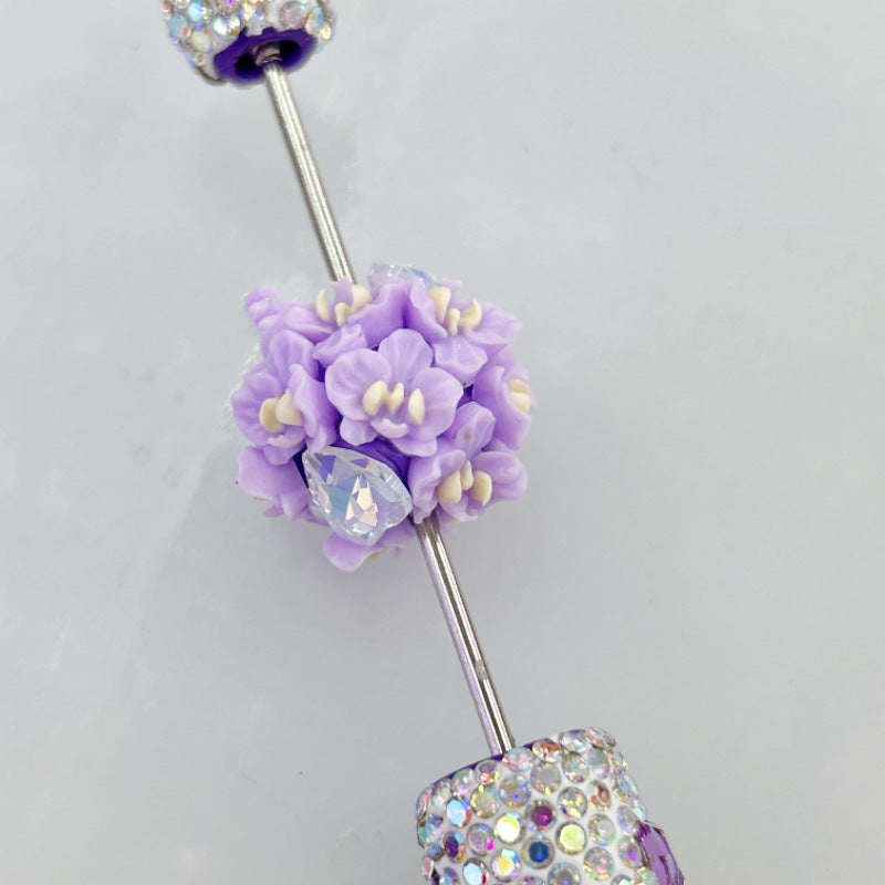 Wholesale 20pcs clay flower balls heart-shaped pentagram beads