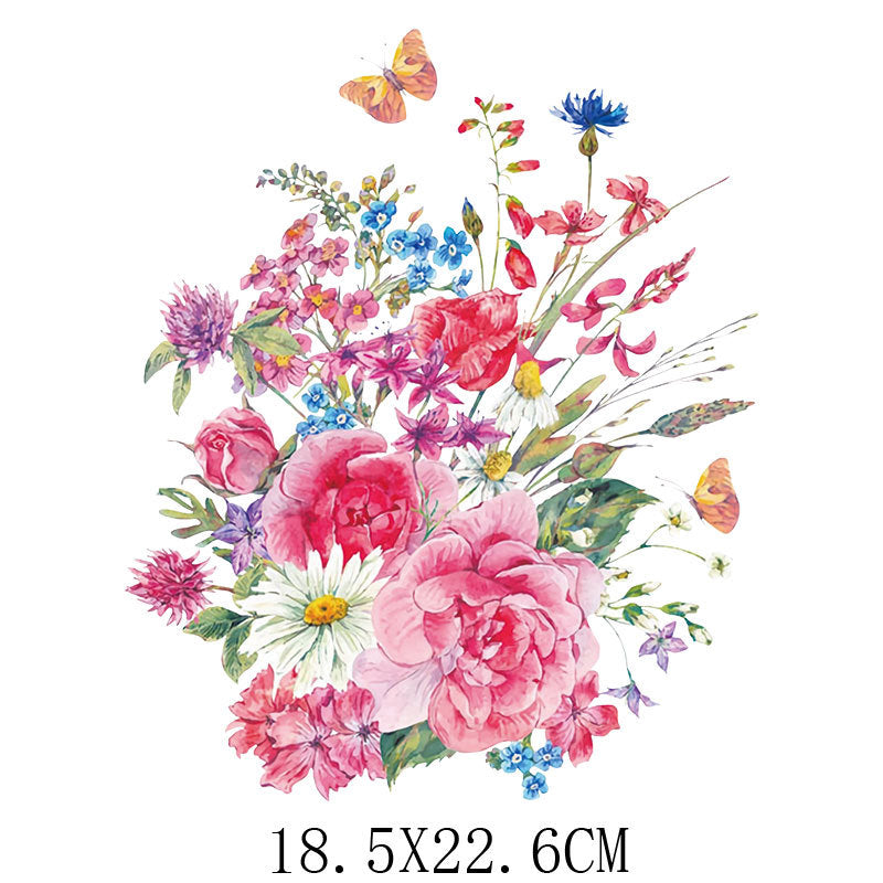 Wholesale Flower and butterfly  UV DTF Ready to Press Transfers Wraps