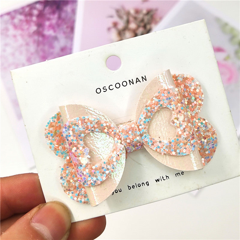 Wholesale Sequin Bow Children's Hair Clip