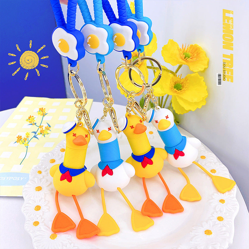 Silicona al por mayor Big Goose Keychain