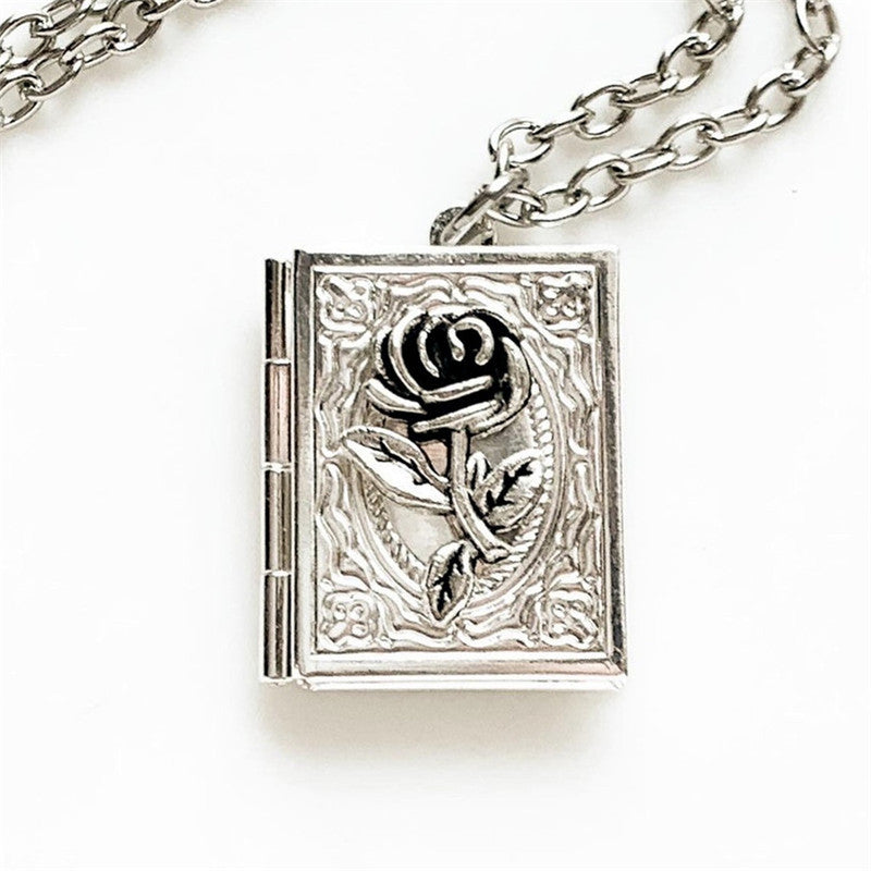 Wholesale book lock necklace, photo lock gift book pendant