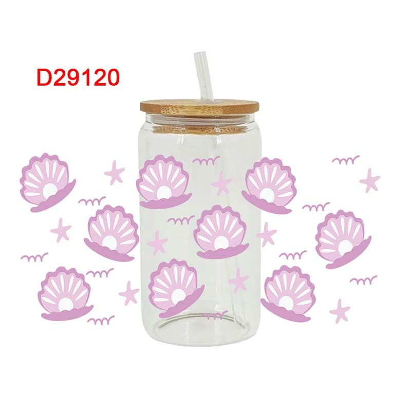 Wholesale Summer Marine Animals Series 16oz Cup UV DTF Wraps